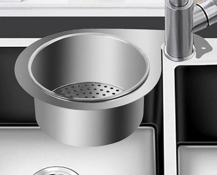 Stainless steel swan drain basket, premium quality, compact size (8×4×6 cm), 250 g weight, silver color, single-piece pack, suitable for daily kitchen use with 3-unit capacity.
