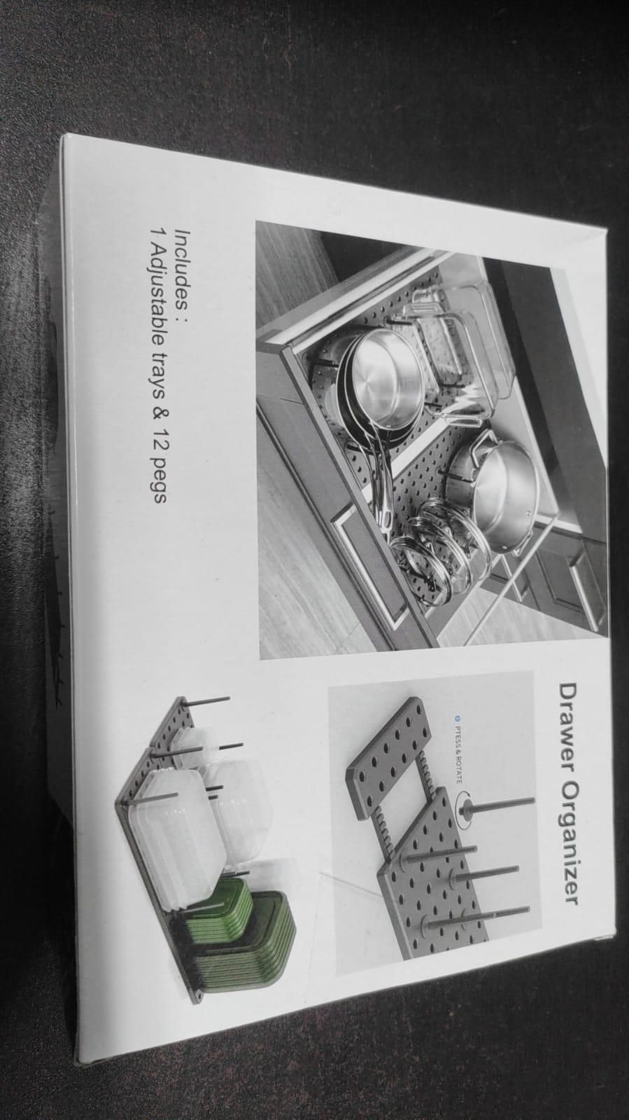 Kitchen Cupboard Organization Drawer Organizer Pegboard Tray – Expandable and adjustable plastic storage solution for utensils, sinks, and clothing.