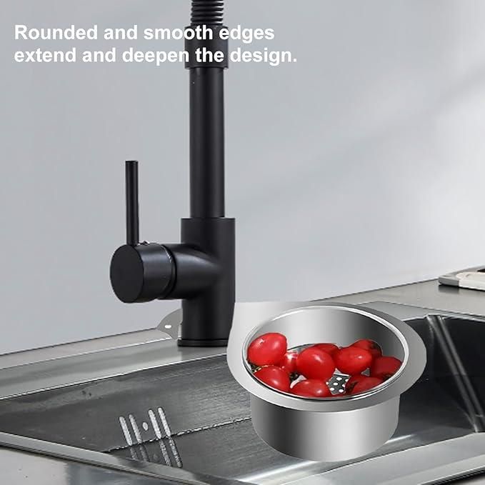 Stainless steel swan drain basket, premium quality, compact size (8×4×6 cm), 250 g weight, silver color, single-piece pack, suitable for daily kitchen use with 3-unit capacity.