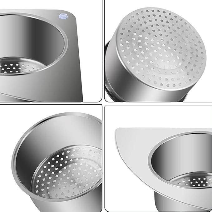 Stainless steel swan drain basket, premium quality, compact size (8×4×6 cm), 250 g weight, silver color, single-piece pack, suitable for daily kitchen use with 3-unit capacity.